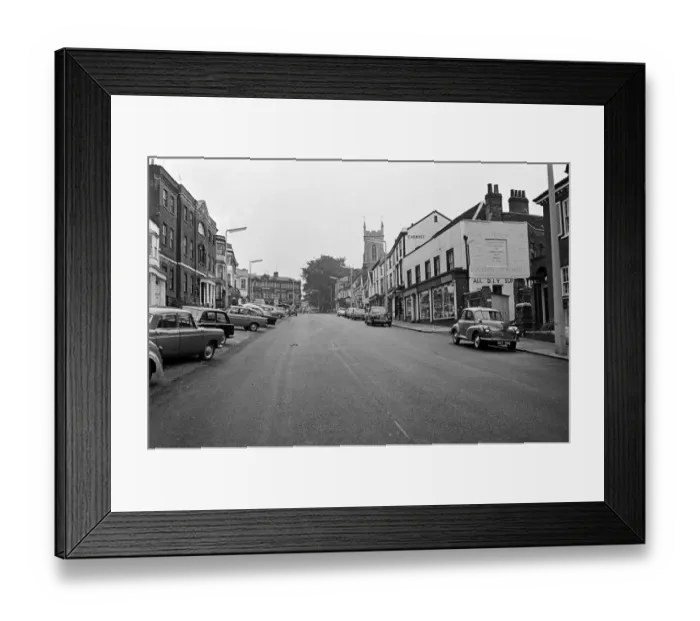 Framed Print : Halstead High Street, Essex. 16th June 1963