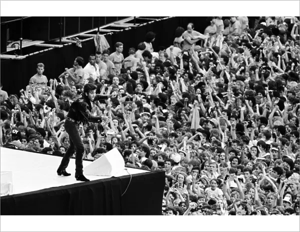George Michael of pop duo Wham!, at their farewell concert entitled The Final