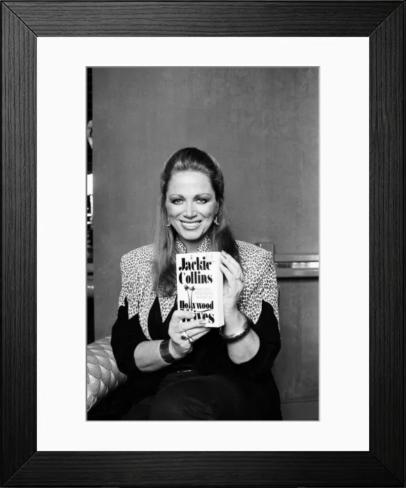 Framed Print : Jackie Collins, Author, in the UK to promote her new book, Hollywood Wives