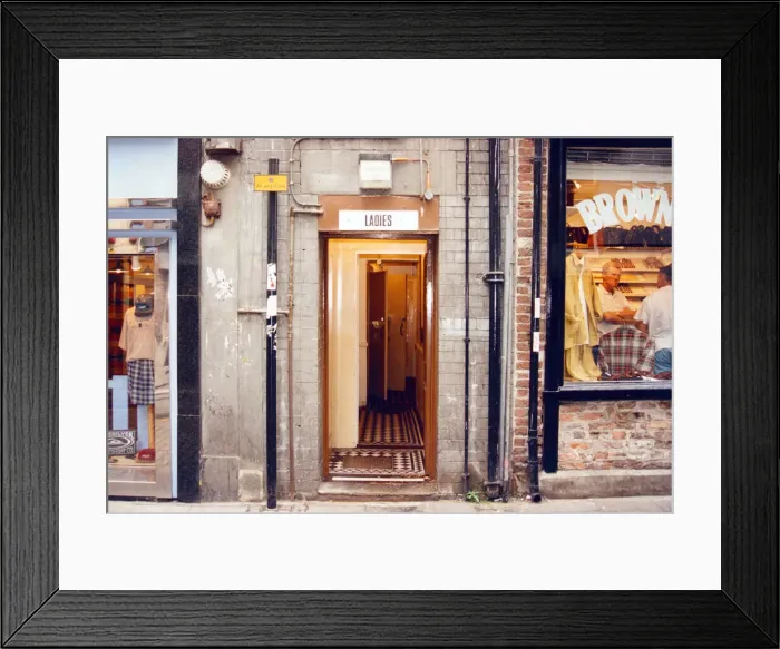 Framed Print : Ladies toilets at High Bridge, Newcastle. 25th August 1995 Framed Print : Ladies toilets at High Bridge, Newcastle. 25th August 1995