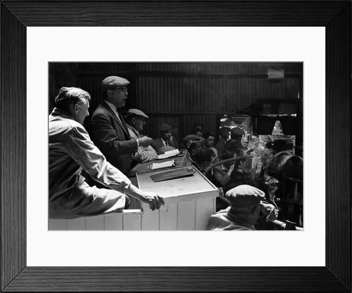 Framed Print : Livestock market held in Diss, Norfolk. 27th July 1963