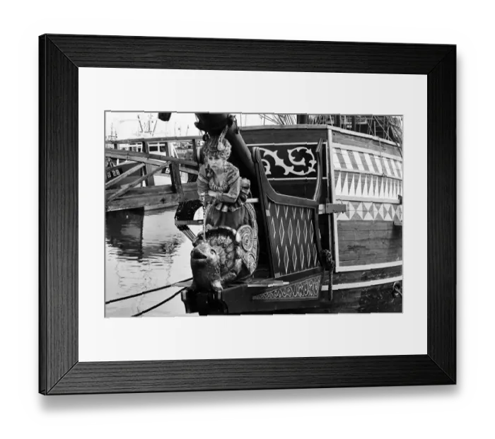 Framed Print : Filming of the childrens television series Worzel Gummidge at Brixham harbour in Framed Print : Filming of the childrens television series Worzel Gummidge at Brixham harbour in