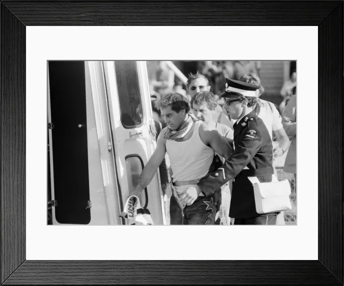 Framed Print : Speedway, World Team Cup Final, White City Stadium, London, 16th September 1979. Action
