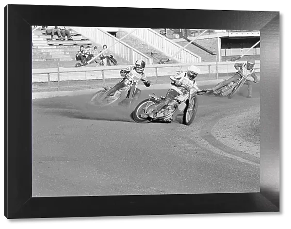 Speedway, World Team Cup Final, White City Stadium, London, 16th September 1979. Action