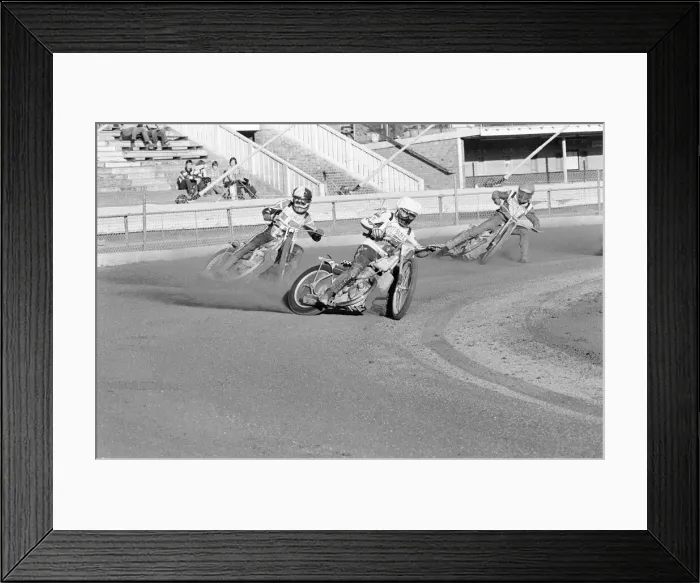 Framed Print : Speedway, World Team Cup Final, White City Stadium, London, 16th September 1979. Action