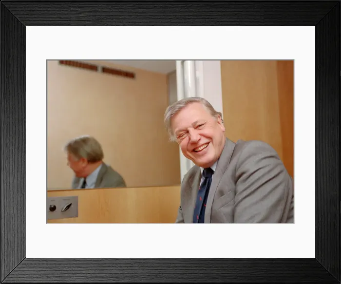 Framed Print : Sir David Attenborough. Television Wildlife and Nature Presenter Portraits