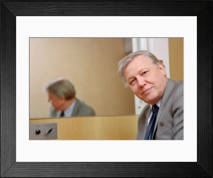 Framed Print : Sir David Attenborough. Television Wildlife and Nature Presenter Portraits