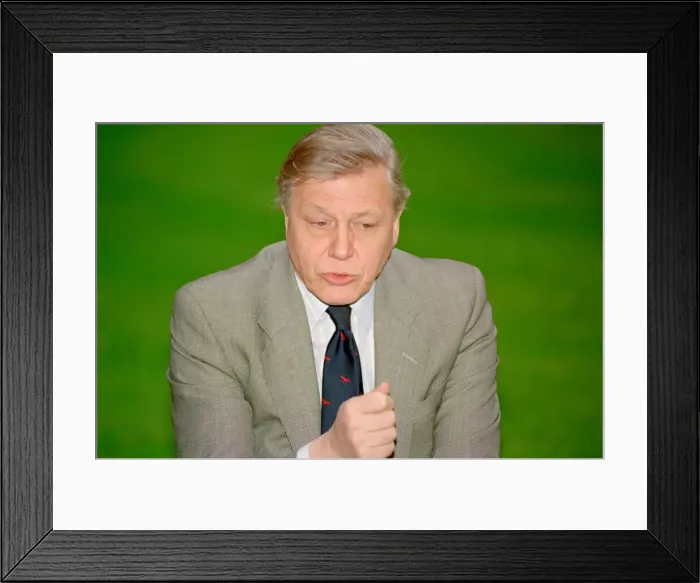 Framed Print : Sir David Attenborough. Television Wildlife and Nature Presenter Portraits