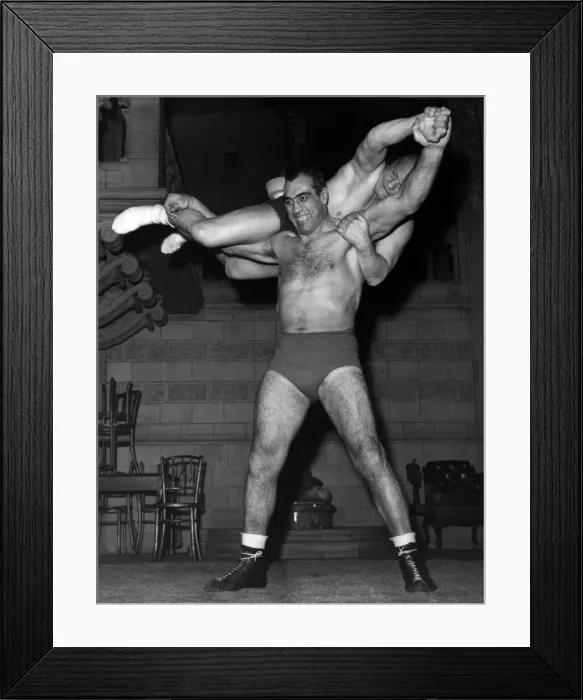 Framed Print : Primo Carnera, professional wrestler, also a former professional boxer