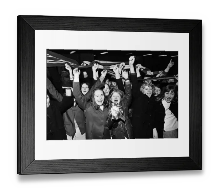 Framed Print : Schoolgirls from Hodge Hill Grammar School aboard the gymslip special