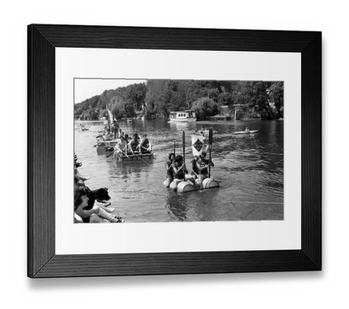 Framed Print : Water Carnival, Thameside, July 1976. General Scenes Framed Print : Water Carnival, Thameside, July 1976. General Scenes