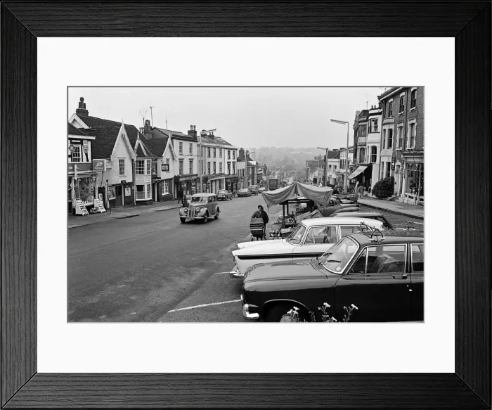 Framed Print : Halstead High Street, Essex. 16th June 1963 Framed Print : Halstead High Street, Essex. 16th June 1963