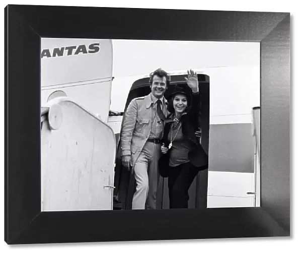 Roger Moore and his wife Luisa departing LAP for Tahiti where they will spend a holiday