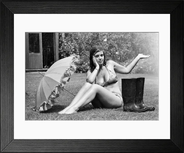Framed Print : Hoping for a spot of rain to take her mind off the heatwave, this young lady, Jody Framed Print : Hoping for a spot of rain to take her mind off the heatwave, this young lady, Jody