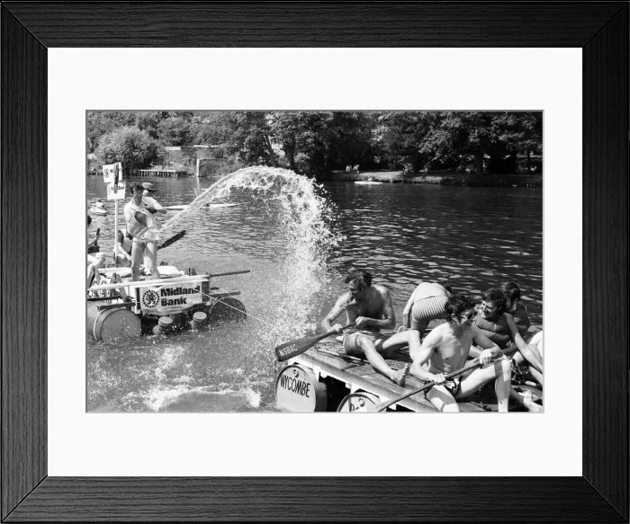 Framed Print : Water Carnival, Thameside, July 1976. General Scenes Framed Print : Water Carnival, Thameside, July 1976. General Scenes