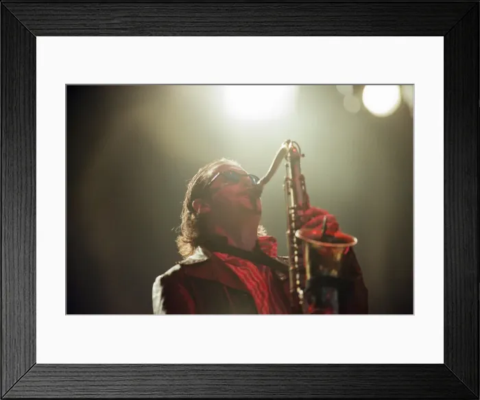 Framed Print : Music in the Bay 1997, Atlantic Wharf, Cardiff, Wales, Saturday 14th June 1997. INXS