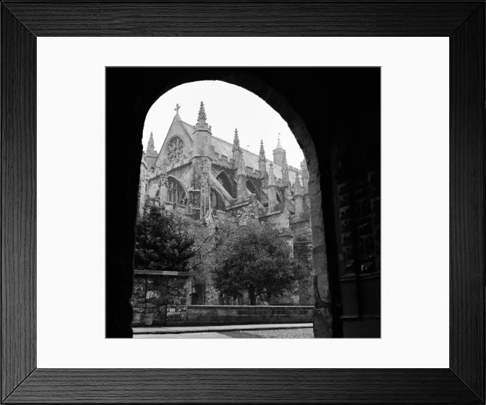 Framed Print : View of Exeter Cathedral, Devon. 13th April 1961 Framed Print : View of Exeter Cathedral, Devon. 13th April 1961