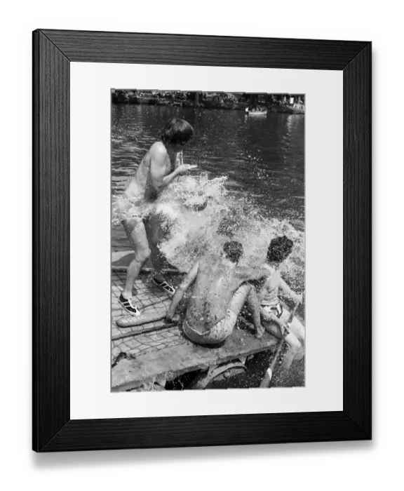 Framed Print : Water Carnival, Thameside, July 1976. General Scenes Framed Print : Water Carnival, Thameside, July 1976. General Scenes