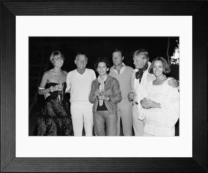Framed Print : Roger Moores 50th Birthday Party in the bush near Tshipise, South Africa Framed Print : Roger Moores 50th Birthday Party in the bush near Tshipise, South Africa