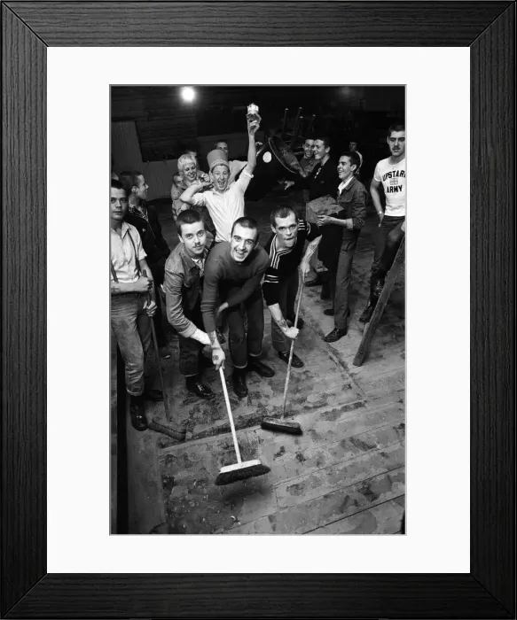 Framed Print : A peace formula has been found by a Birmingham licensee for punks