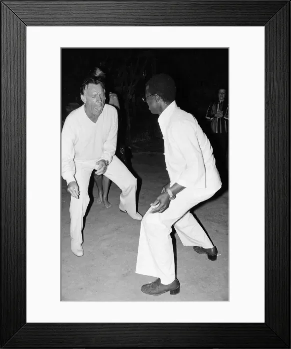 Framed Print : Roger Moores 50th Birthday Party in the bush near Tshipise, South Africa Framed Print : Roger Moores 50th Birthday Party in the bush near Tshipise, South Africa