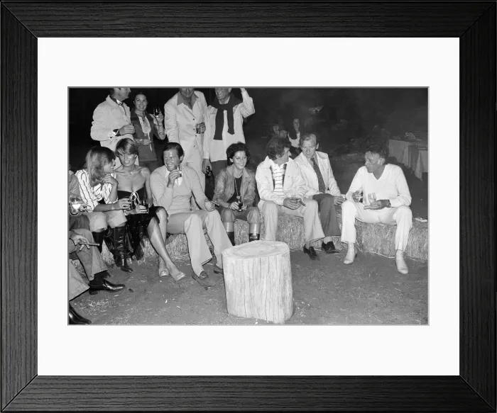 Framed Print : Roger Moores 50th Birthday Party in the bush near Tshipise, South Africa Framed Print : Roger Moores 50th Birthday Party in the bush near Tshipise, South Africa