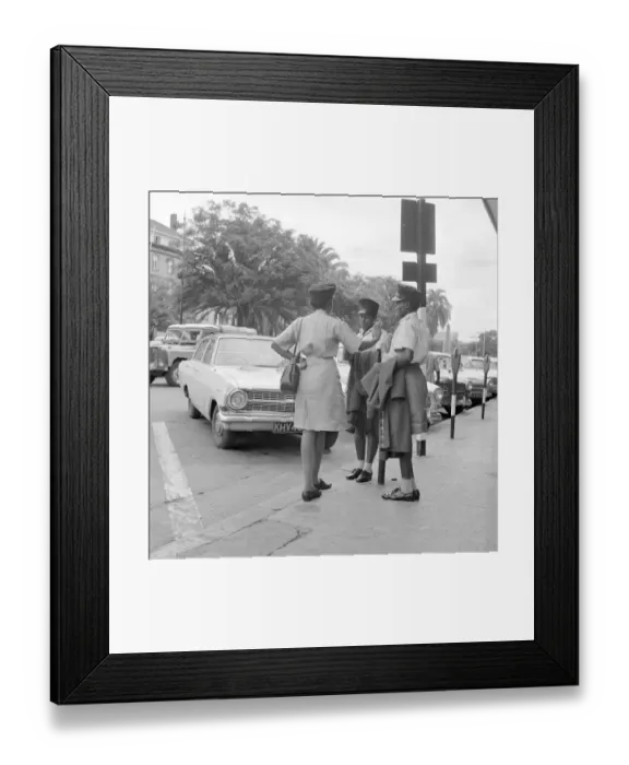 Framed Print : Travel Kenya Nairobi People Women July 1968 Standing together in street 1960s Framed Print : Travel Kenya Nairobi People Women July 1968 Standing together in street 1960s