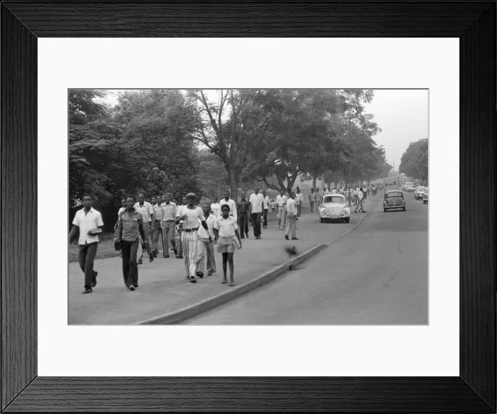 Framed Print : Street scene in Kampala, Uganda. 27th February 1977 Framed Print : Street scene in Kampala, Uganda. 27th February 1977