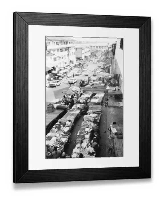 Framed Print : Duala Market Randall Street Monrovia, Liberia March 1980