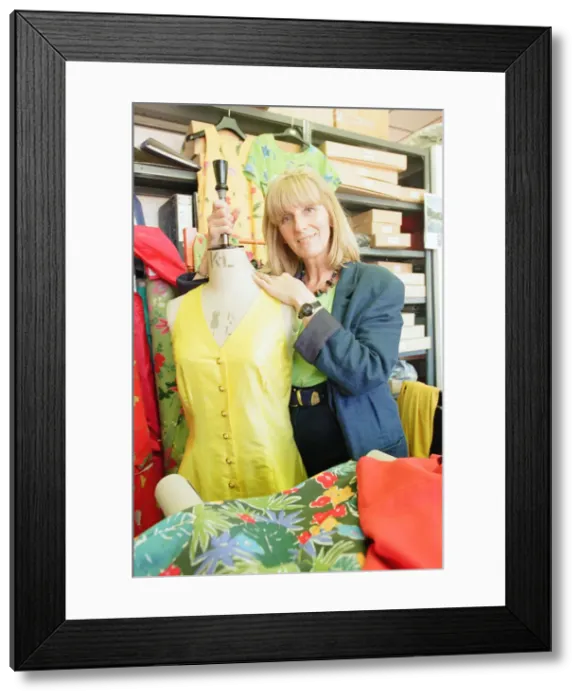 Framed Print : Marion Donaldson, Fashion Designer, pictured at clothing factory in Candleriggs, Glasgow Framed Print : Marion Donaldson, Fashion Designer, pictured at clothing factory in Candleriggs, Glasgow