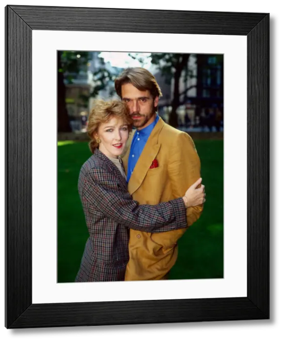 Framed Print : Jeremy Irons with Patricia Hodge September 1983 Framed Print : Jeremy Irons with Patricia Hodge September 1983