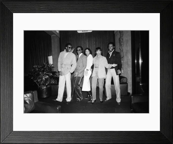 Framed Print : Chic, Music Group in the UK to promote their record Le Freak