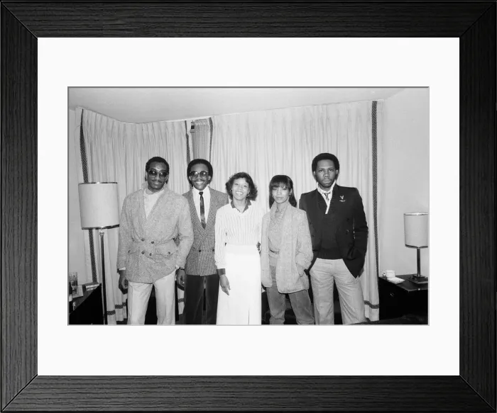 Framed Print : Chic, Music Group in the UK to promote their record Le Freak Framed Print : Chic, Music Group in the UK to promote their record Le Freak