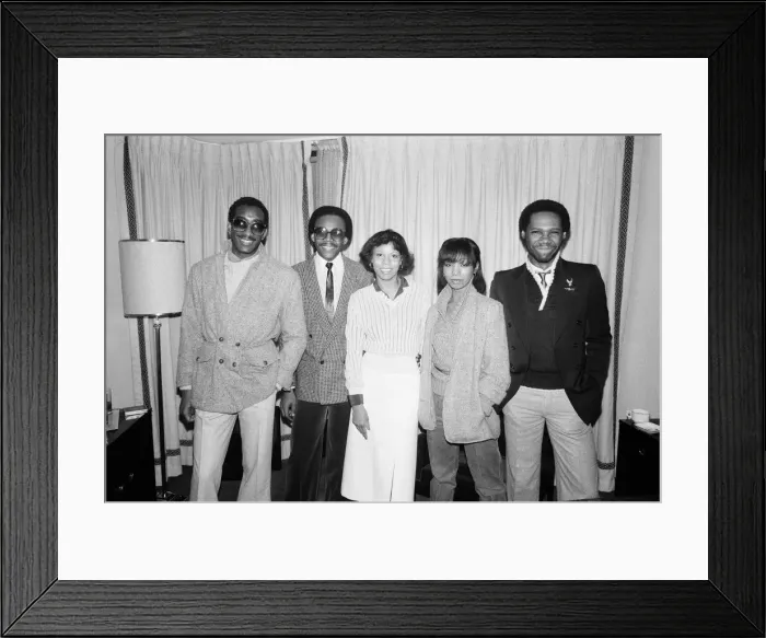 Framed Print : Chic, Music Group in the UK to promote their record Le Freak Framed Print : Chic, Music Group in the UK to promote their record Le Freak