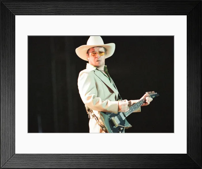 Framed Print : Music in the Bay 1997, Atlantic Wharf, Cardiff, Wales, Saturday 14th June 1997. INXS