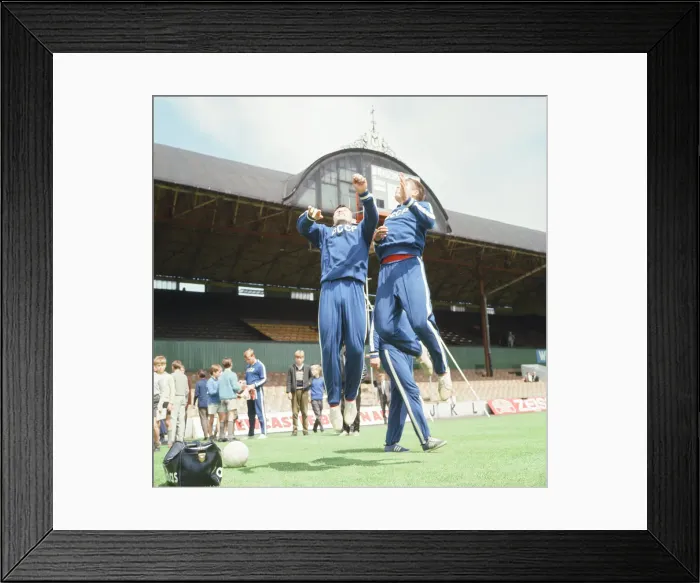 Framed Print : Soviet Union Football Players, pictured during training session at Ayresome Park