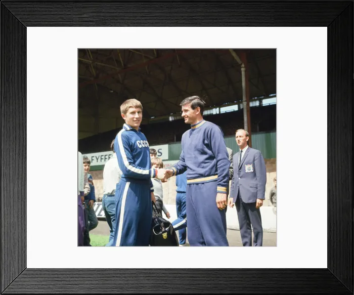 Framed Print : Soviet Union Football Players, pictured during training session at Ayresome Park
