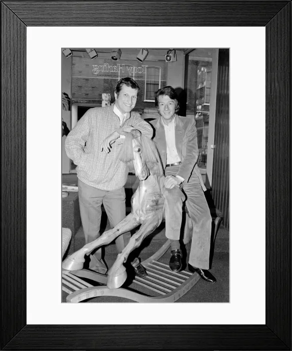Framed Print : Bob Champion (left) and John Hurt (right) pictured in London Framed Print : Bob Champion (left) and John Hurt (right) pictured in London