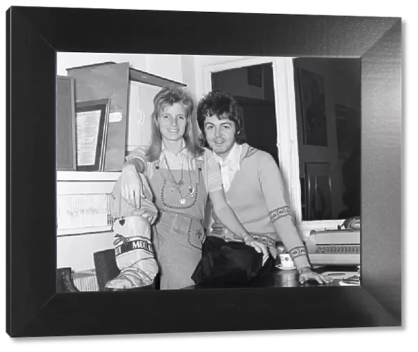 Paul and Linda McCartney in 1973 Picture taken at their office in London