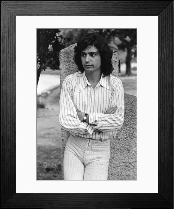 Framed Print : Jean Michel Jarre, pictured at a villa near St Tropez. August 1977 Framed Print : Jean Michel Jarre, pictured at a villa near St Tropez. August 1977