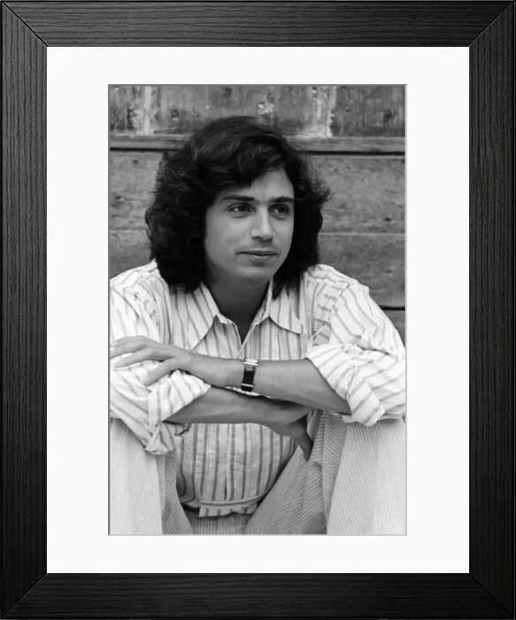 Framed Print : Jean Michel Jarre, pictured at a villa near St Tropez. August 1977 Framed Print : Jean Michel Jarre, pictured at a villa near St Tropez. August 1977