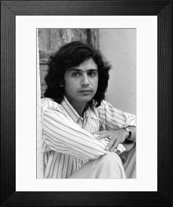 Framed Print : Jean Michel Jarre, pictured at a villa near St Tropez. August 1977 Framed Print : Jean Michel Jarre, pictured at a villa near St Tropez. August 1977