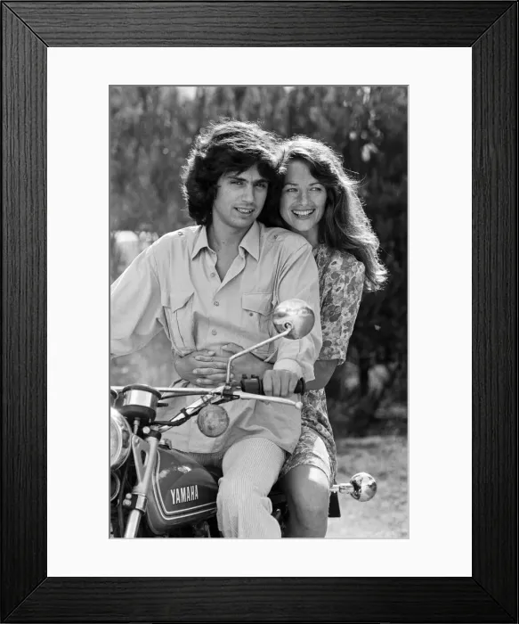 Framed Print : Charlotte Rampling and her boyfriend Jean Michel Jarre, pictured at a villa near St Framed Print : Charlotte Rampling and her boyfriend Jean Michel Jarre, pictured at a villa near St