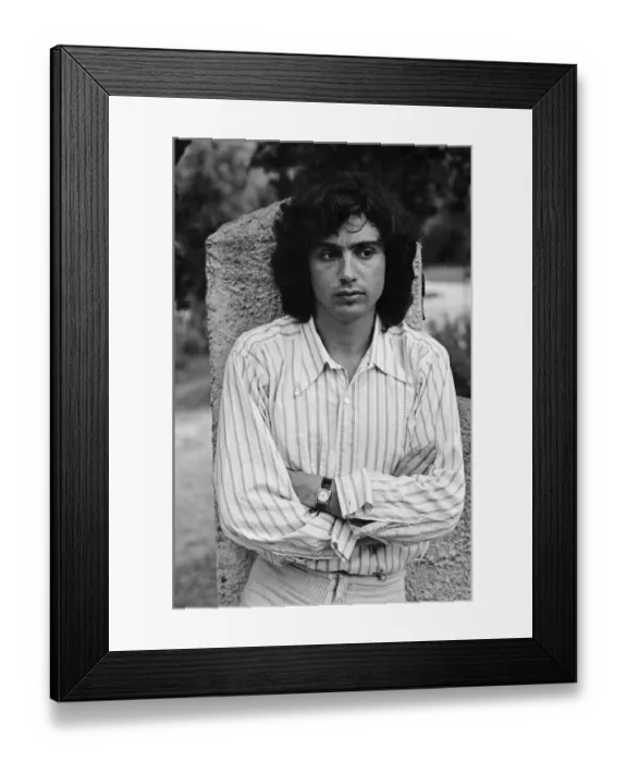 Framed Print : Jean Michel Jarre, pictured at a villa near St Tropez. August 1977 Framed Print : Jean Michel Jarre, pictured at a villa near St Tropez. August 1977