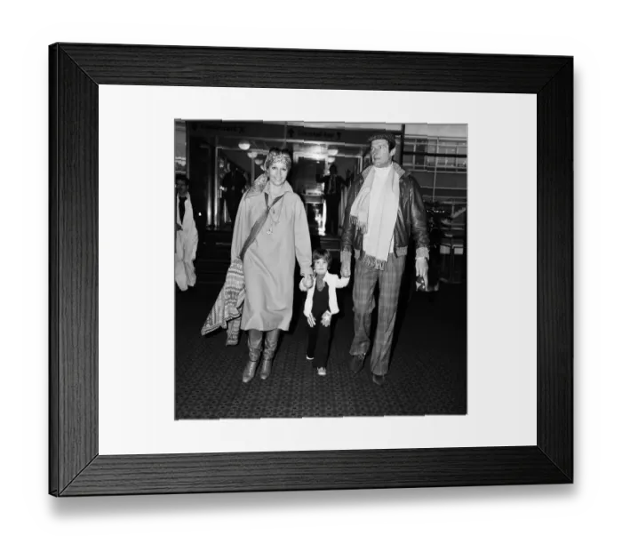 Framed Print : Roger Moore, off to Los Angeles from Heathrow Airport, is planning to a make a comedy Framed Print : Roger Moore, off to Los Angeles from Heathrow Airport, is planning to a make a comedy