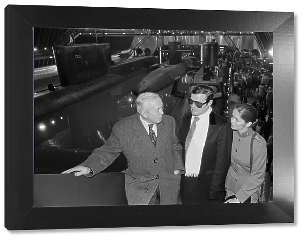 Sir Harold Wilson visited Pinewood Studios to officially open the largest film stage in