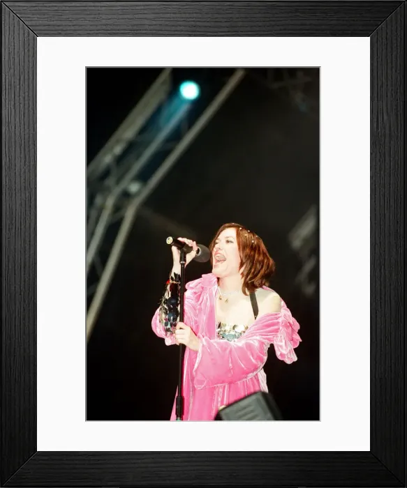 Framed Print : Catatonia performing at Margam Park, South Wales. 29th May 1999 Framed Print : Catatonia performing at Margam Park, South Wales. 29th May 1999