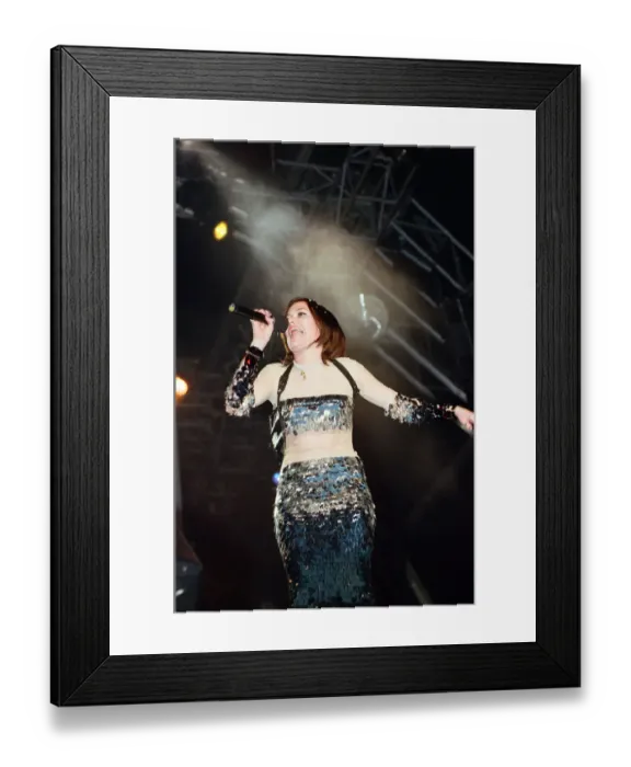 Framed Print : Catatonia performing at Margam Park, South Wales. 29th May 1999
