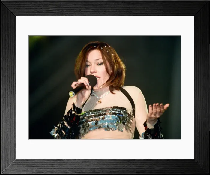 Framed Print : Catatonia performing at Margam Park, South Wales. 29th May 1999 Framed Print : Catatonia performing at Margam Park, South Wales. 29th May 1999