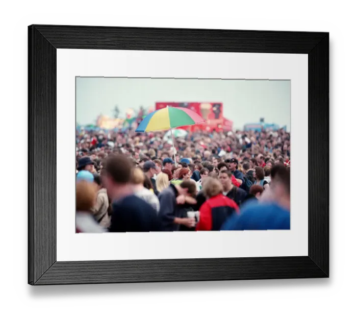 Framed Print : Fans at Margam Park to watch Catatonia performing, South Wales. 29th May 1999